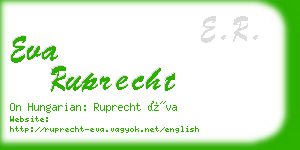 eva ruprecht business card